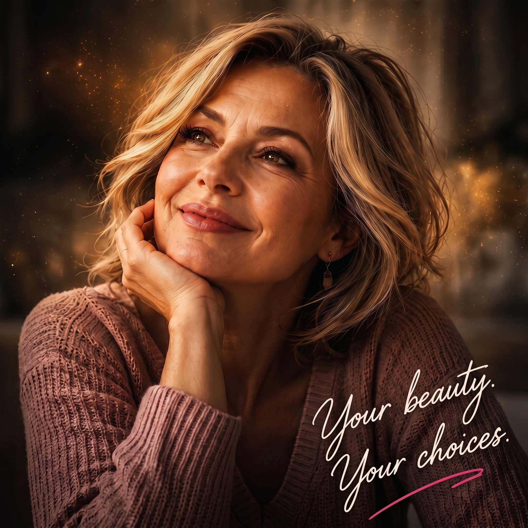 AI Beauty Studio — smiling blonde woman